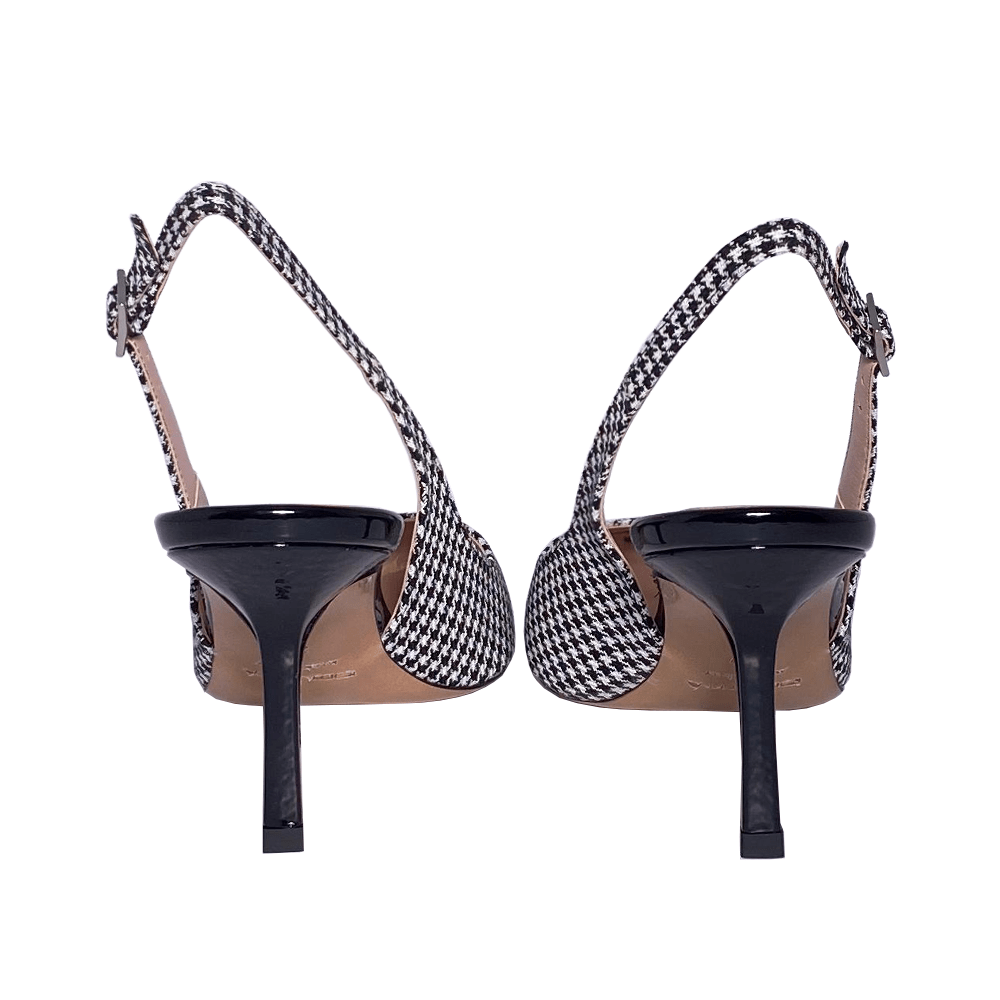 Identità Décolleté Slingback MYLA TESSUTO/VERNICE NERO