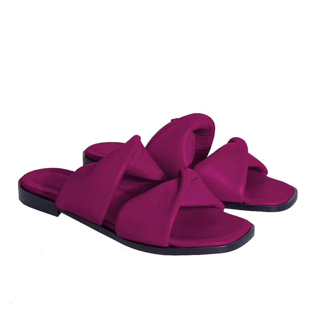 Identità Flat DIXIE PELLE BORDEAUX