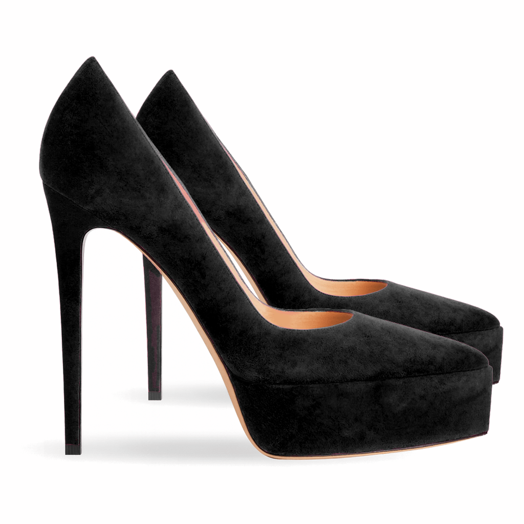 Identità Décolleté JIMENA SCAMOSCIATO NERO