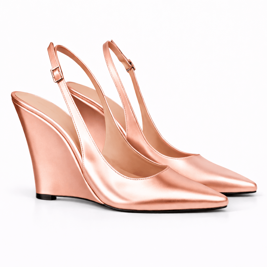 Identità Décolleté Slingback PAULINA LAMINATO ROSE
