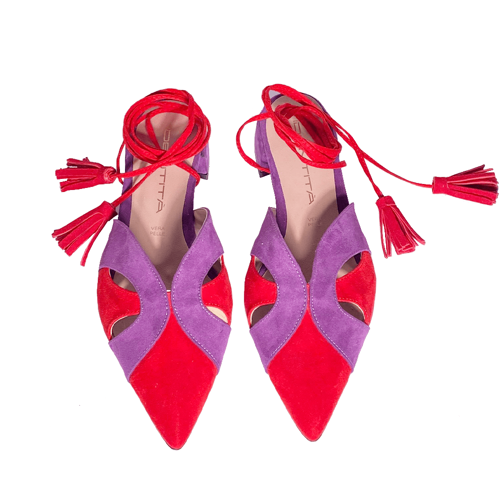 Identità Flat CECILIA CAMOSCIO VIOLA/ROSSO