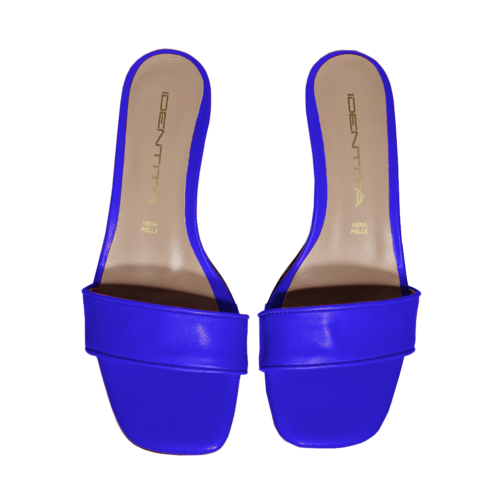 Identità Mules ELIANE PELLE BLU
