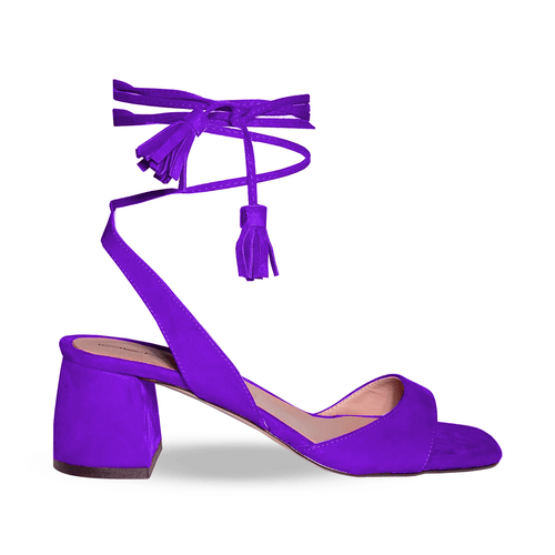 Identità Sandali stringati ANGELICA CAMOSCIO VIOLA