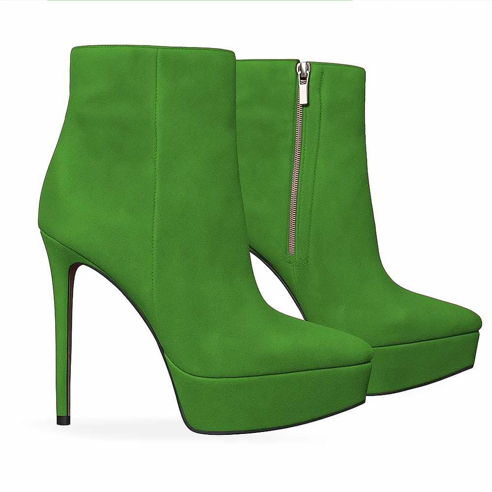 Identità Stivaletti IRENE SCAMOSCIATO VERDE