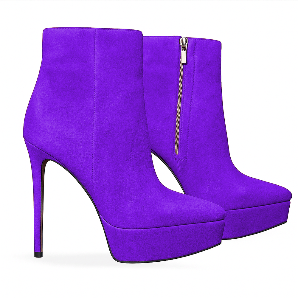 Identità Stivaletti IRENE SCAMOSCIATO VIOLA