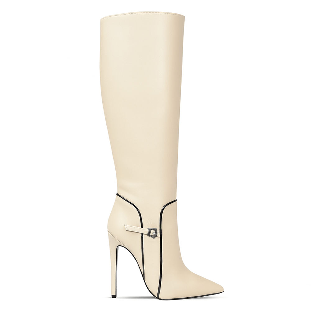 Identità Stivali GIANNA PELLE CREMA