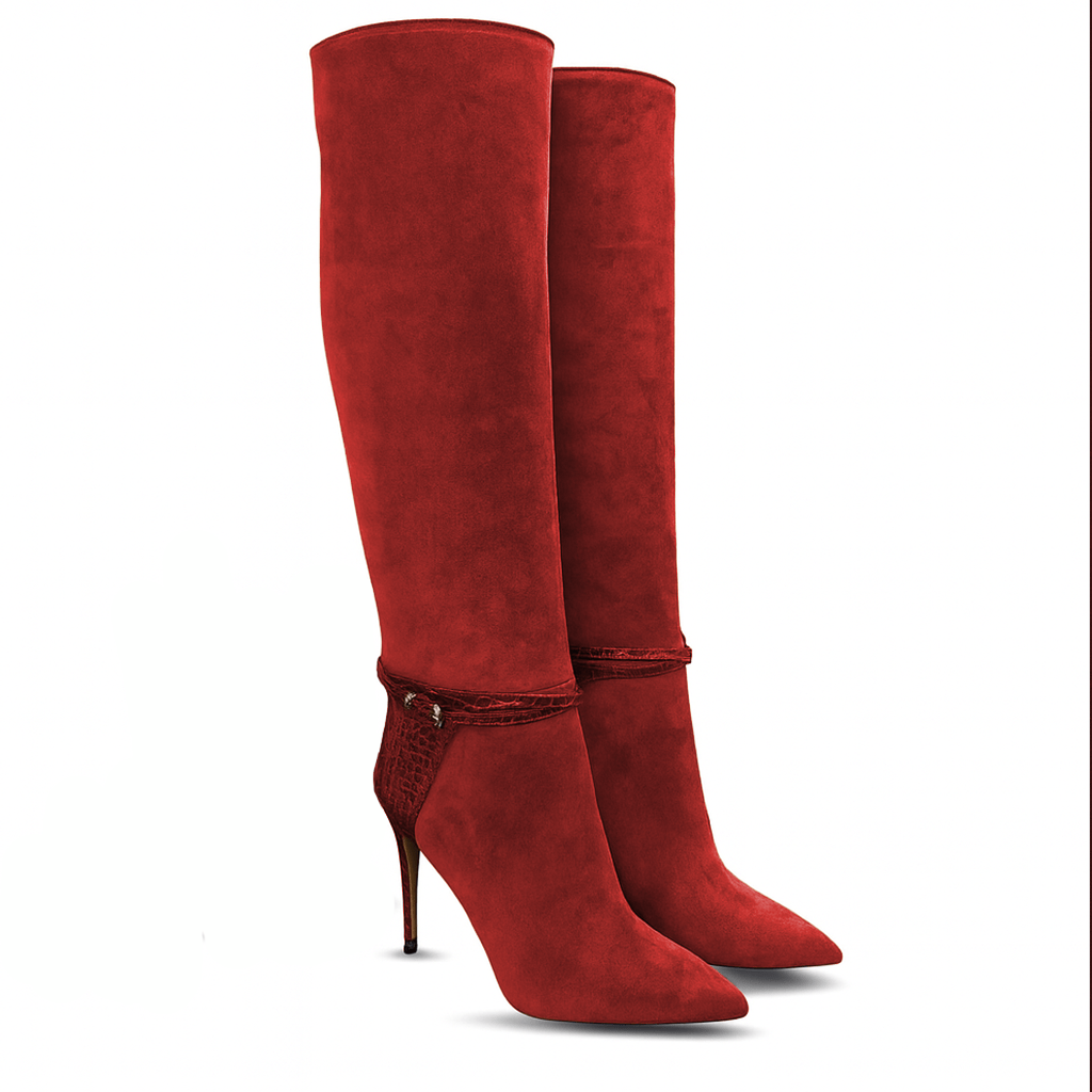 Identità Stivali MINA SCAMOSCIATO ROSSO