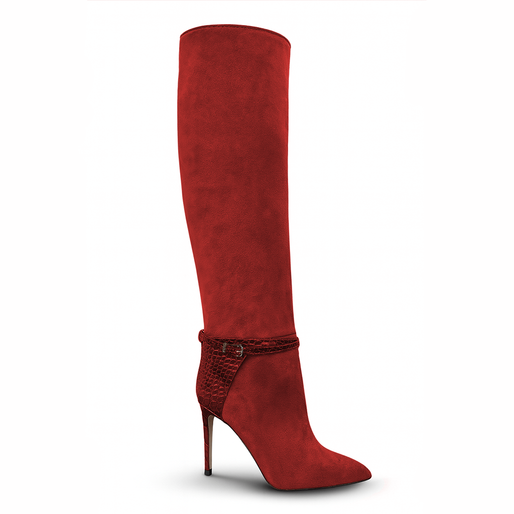 Identità Stivali MINA SCAMOSCIATO ROSSO