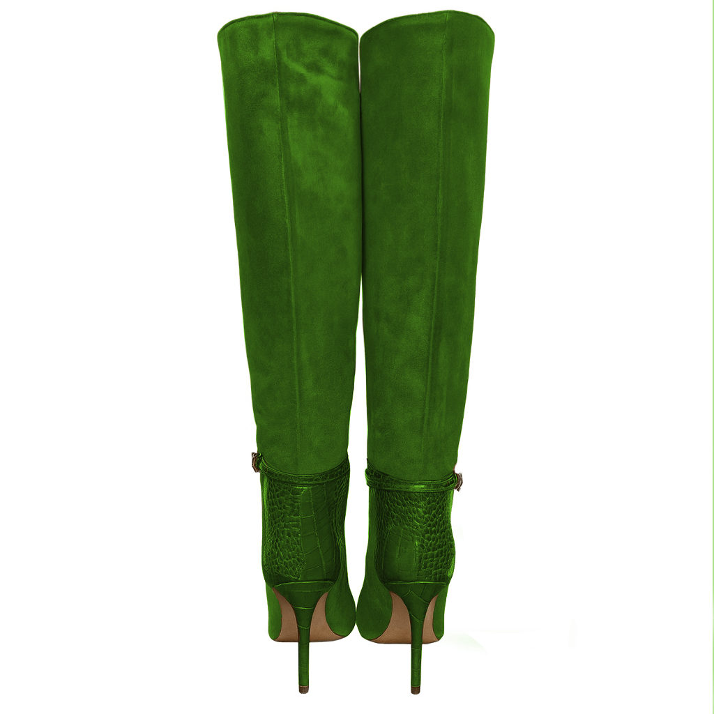 Identità Stivali MINA SCAMOSCIATO VERDE