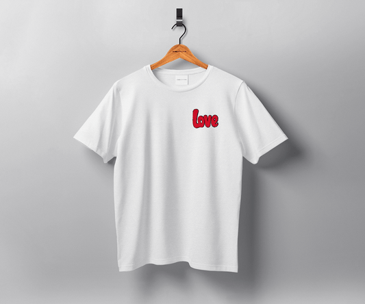 Identità T-Shirt Taglia unica T-shirt a maniche corte - LOVE - BIANCO