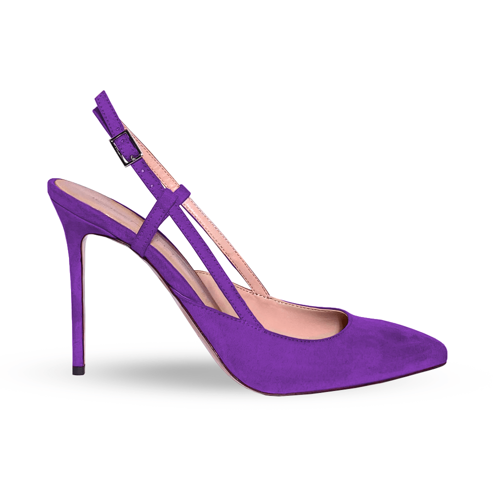 Identità Décolleté Slingback PERLA SCAMOSCIATO VIOLA