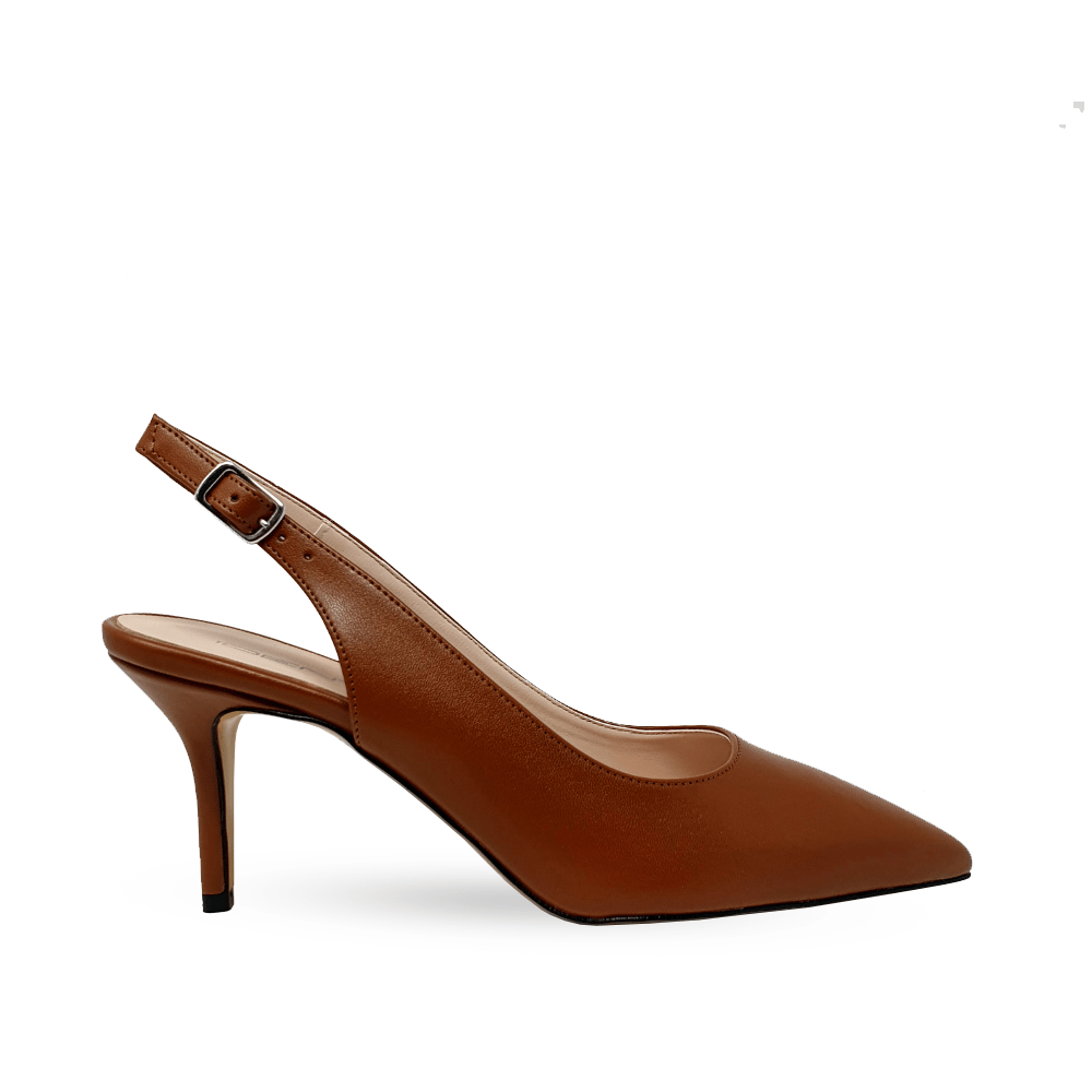 Identità Décolleté Slingback JUSTINA PELLE CUOIO 70mm