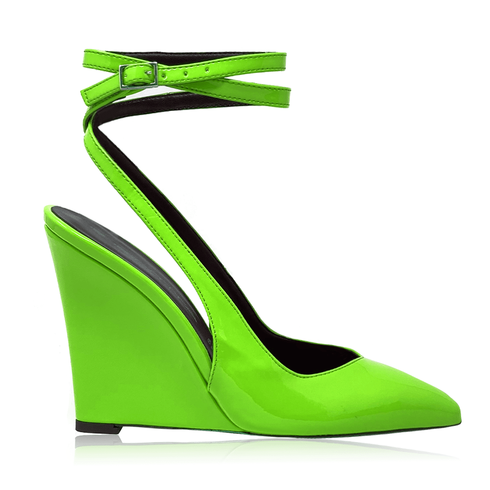 Identità Décolleté Slingback OXANA VERNICE VERDE FLUO