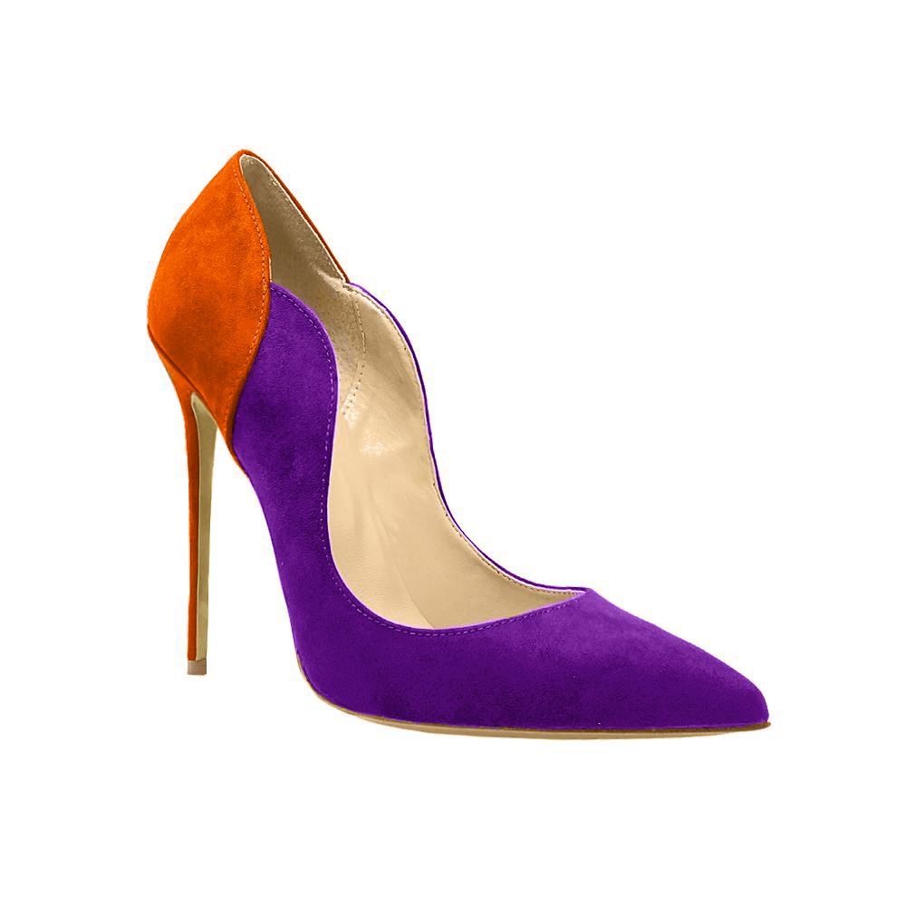 Zapatos de tacón Wave ante / naranja Mujer – Identità Shoes