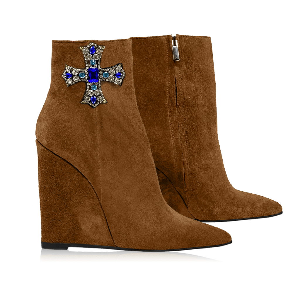 Identità Stivaletti VENERE CAMOSCIO CUOIO