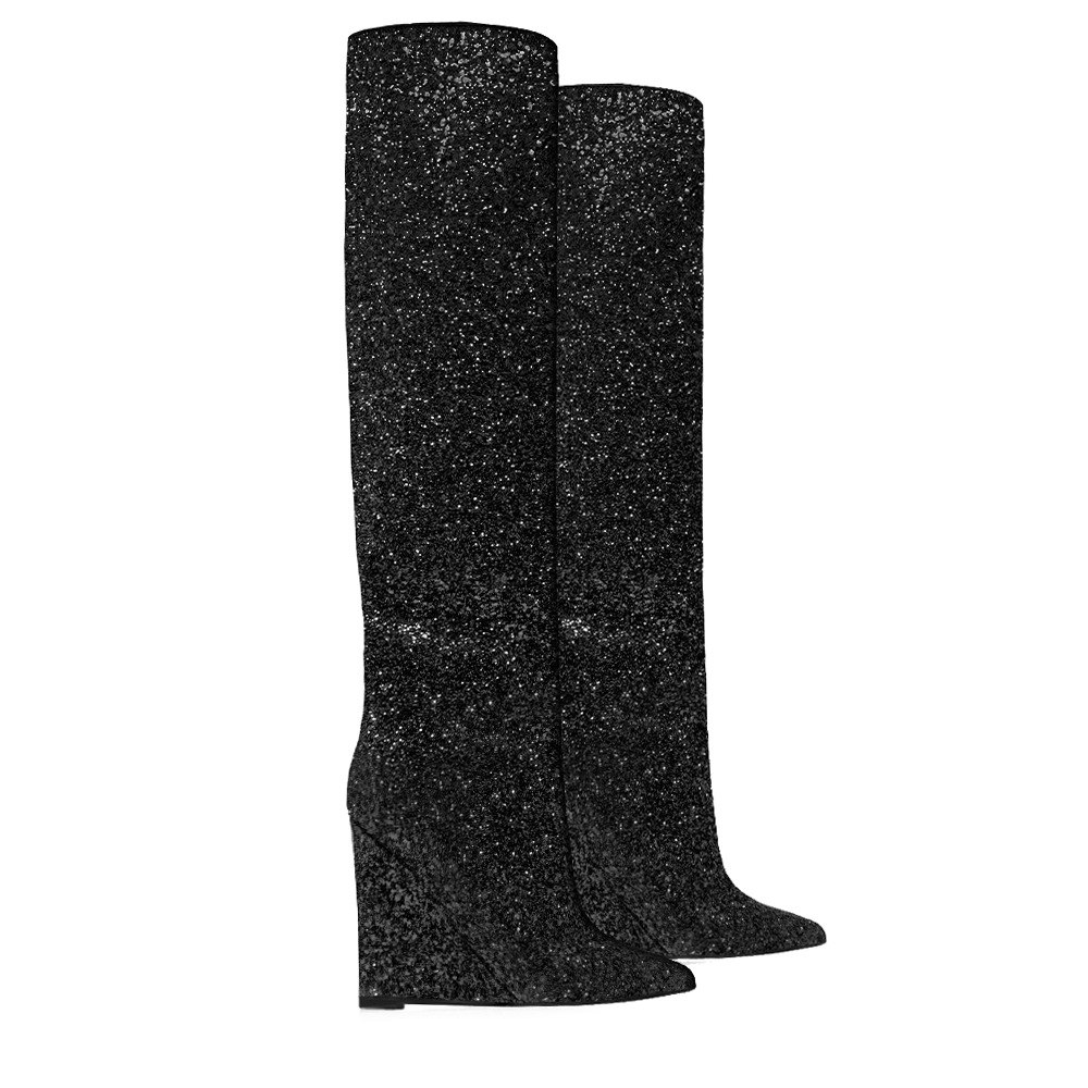 Identità Stivali SHINE GLITTER NERO